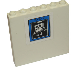 LEGO Wit Paneel 1 x 6 x 5 met SpongeBob X-Ray Sticker (59349)