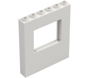 LEGO White Panel 1 x 6 x 6 with Window Cutout (15627)