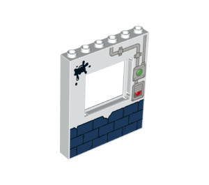 LEGO White Panel 1 x 6 x 6 with Window Cutout with Brick Wall (15627 / 33705)