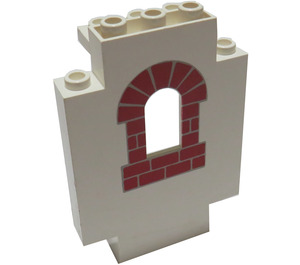 LEGO White Panel 2 x 5 x 6 with Window with Brick Window (4444)