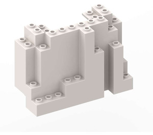 LEGO White Panel 4 x 10 x 6 Rock Rectangular (6082)