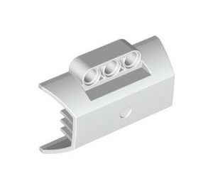 LEGO White Panel 4 x 6 Side Flaring Intake with Three Holes (61069)