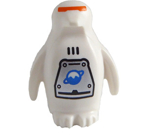 LEGO White Penguin with Ice Planet Logo and Orange Eye Slit