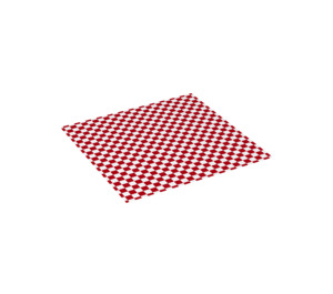 LEGO White Picnic Blanket Square 10 x 10 with Red Checks (16280 / 700086)