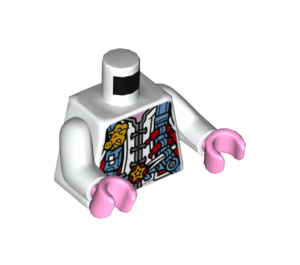 LEGO White Pigsy Utility Vest Torso with Star Buckle (973 / 76382)