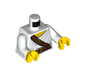 LEGO Hvit Pirat Pike Minifigur Overkropp (973 / 76382)