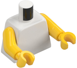 LEGO White Plain Minifig Torso with Yellow Arms and Hands (73403 / 88585)