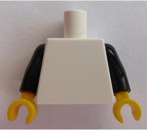LEGO White Plain Torso with Black Arms and Yellow Hands (973 / 76382)