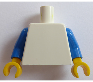LEGO Weiß Schmucklos Torso mit Blau Arme und Gelb Hände (973 / 76382)