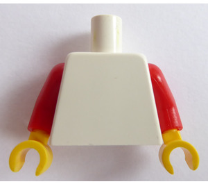 LEGO Blanco Plano Torso con Rojo Brazos y Amarillo Manos (73403 / 88585)