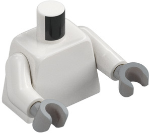 LEGO White Plain Torso with White Arms and Gray Hands (973 / 76382)