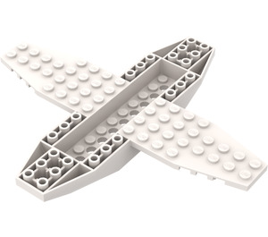 LEGO White Plane Bottom 18 x 16 x 1 x 1 1/3 (35106)
