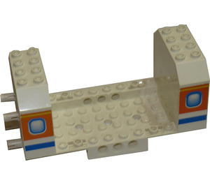 LEGO White Plane Fuselage with Two Windows