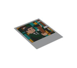 LEGO Weiß Kunststoff Polaroid Photo mit Minifigure und Film Roll (106268)