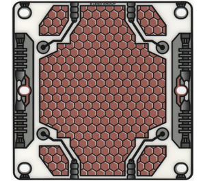 LEGO White Plastic Sheet with Solar Panel Printed Pattern