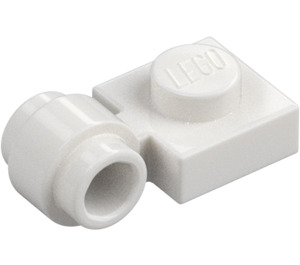 LEGO hvid Plade 1 x 1 med klip (Tyk ring) (4081 / 41632)