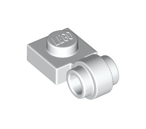 LEGO Weiß Platte 1 x 1 mit Clip (Dicker Ring) (4081 / 41632)