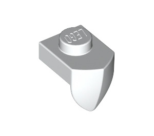 LEGO White Plate 1 x 1 with Downwards Tooth (15070)