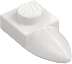 LEGO White Plate 1 x 1 with Tooth (35162 / 49668)