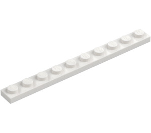 LEGO Blanco Placa 1 x 10 (4477)