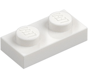 LEGO Blanc assiette 1 x 2 (3023 / 28653)