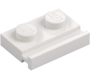 LEGO White Plate 1 x 2 with Door Rail (32028)