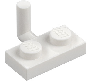 LEGO Bianco Piastra 1 x 2 con Gancio (Braccio orizzontale 5mm) (43876 / 88072)