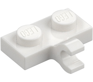 LEGO White Plate 1 x 2 with Horizontal Clip (11476 / 65458)