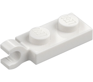 LEGO Bianco Piastra 1 x 2 con Clip orizzontale su Estremità (42923 / 63868)