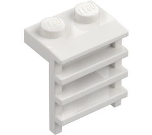 LEGO Bianco Piastra 1 x 2 con Scala (4175 / 31593)