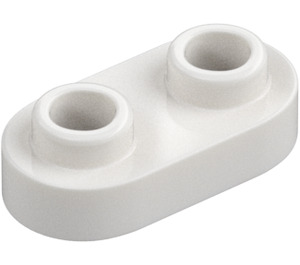 LEGO White Plate 1 x 2 with Rounded Ends and Open Studs (35480)