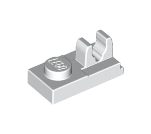 LEGO White Plate 1 x 2 with Top Clip with Gap (92280)