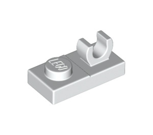 LEGO White Plate 1 x 2 with Top Clip without Gap (44861)
