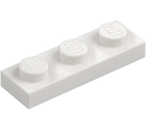 LEGO White Plate 1 x 3 (3623)