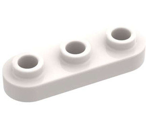 LEGO Blanco Placa 1 x 3 Redondeado (77850)