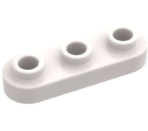 LEGO Weiß Platte 1 x 3 Gerundet (77850)