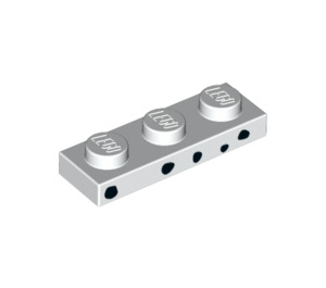 LEGO Weiß Platte 1 x 3 mit Dalmatin Dots (3623 / 39033)