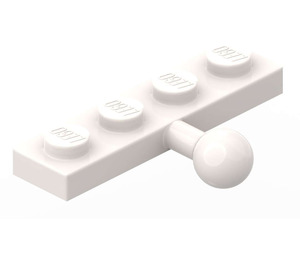 LEGO Weiß Platte 1 x 4 mit Kugelgelenk (3184)