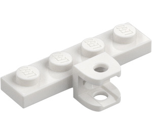 LEGO White Plate 1 x 4 with Ball Joint Socket with Plates (49422 / 98263)