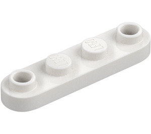 LEGO Hvit Plate 1 x 4 med Avrundede ender (77845)