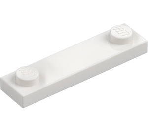 LEGO White Plate 1 x 4 with Two Studs without Groove (92593)