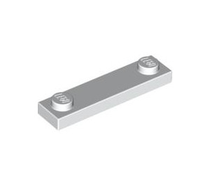LEGO White Plate 1 x 4 with Two Studs without Groove (92593)