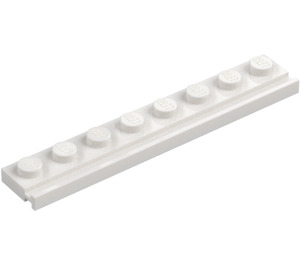 LEGO White Plate 1 x 8 with Door Rail (4510)