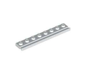 LEGO White Plate 1 x 8 with Door Rail (4510)