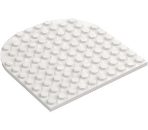 LEGO Hvit Plate 10 x 10 Halv Sirkel (80031)