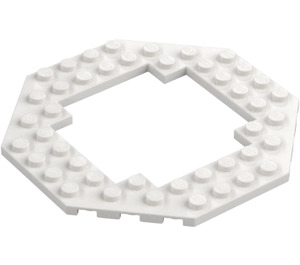 LEGO White Plate 10 x 10 Octagonal with Open Center (6063 / 29159)