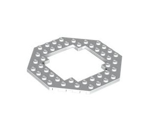 LEGO White Plate 10 x 10 Octagonal with Open Center (6063 / 29159)