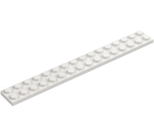 LEGO hvid Plade 2 x 16 (4282)