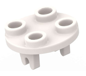 LEGO Hvit Plate 2 x 2 Rund med Hjul Holder (2655 / 26716)