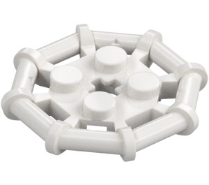 LEGO Blanc assiette 2 x 2 avec Barre Cadre Octagonal (Clous ronds) (75937)